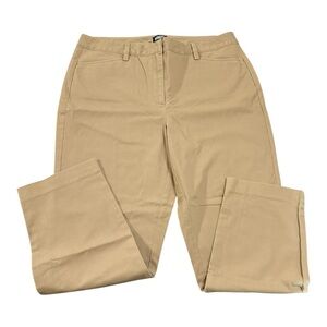 Lands’ End Women’s Chino Crop Pants 20W Desert Tan